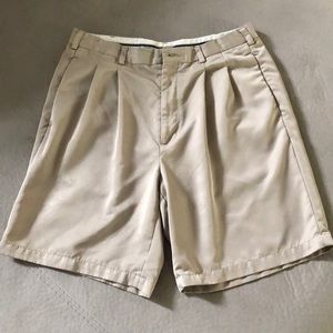 Grand Slam Shorts Men's Size 36 Khaki Tan Brown Pleated Golf